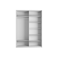 Шкаф-купе Прайм 2-х дверный (1400) Белый/Белое стекло - Изображение 1